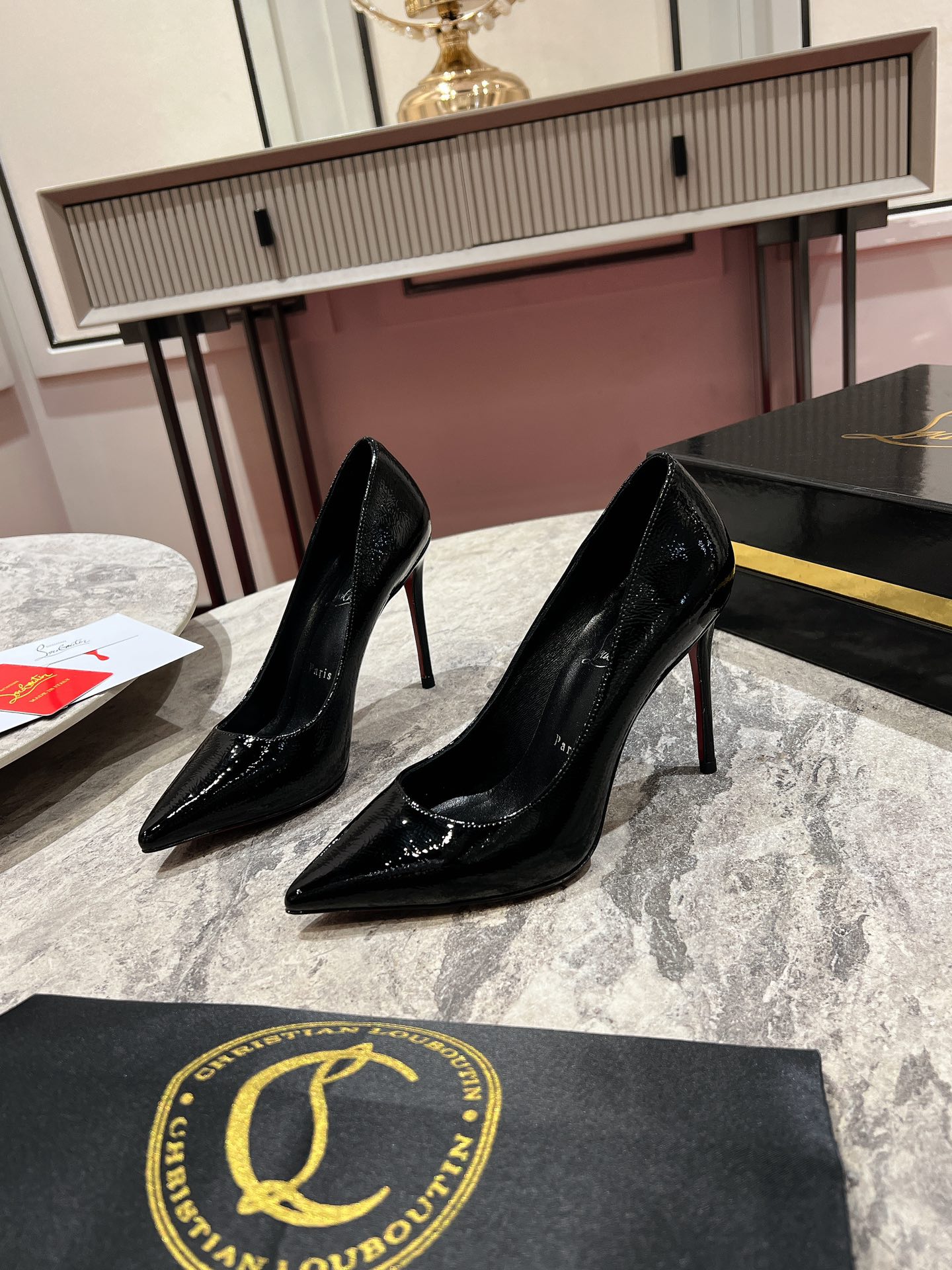 Louboutin So Kate 100 mm Pumps - Vog patent leather - Loubi - Women Black