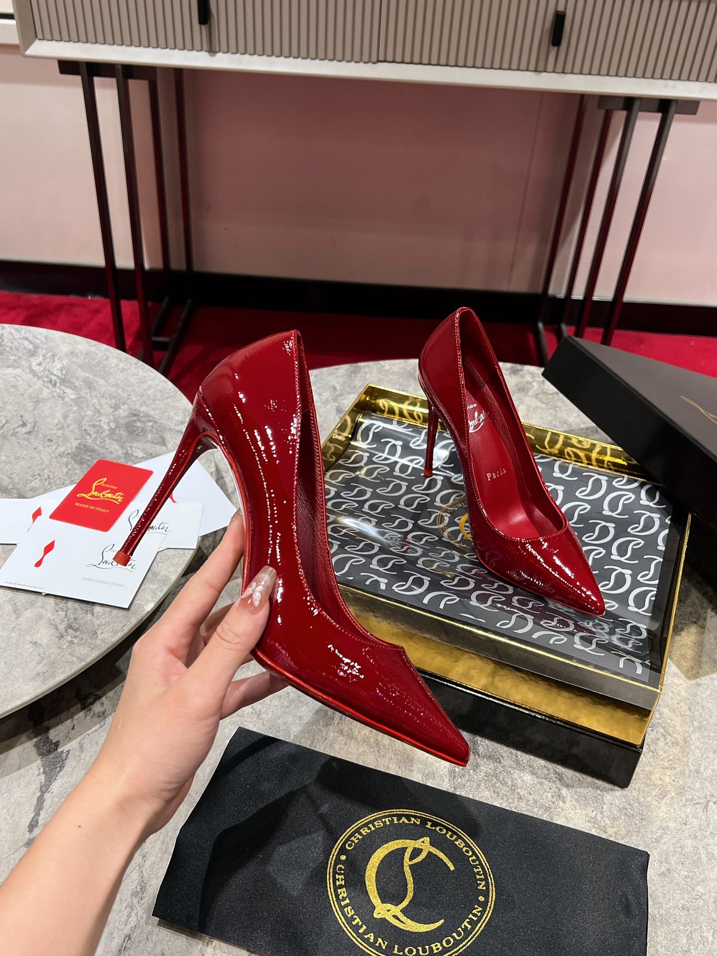 Louboutin So Kate 100 mm Pumps - Vog patent leather - Loubi - Women Red