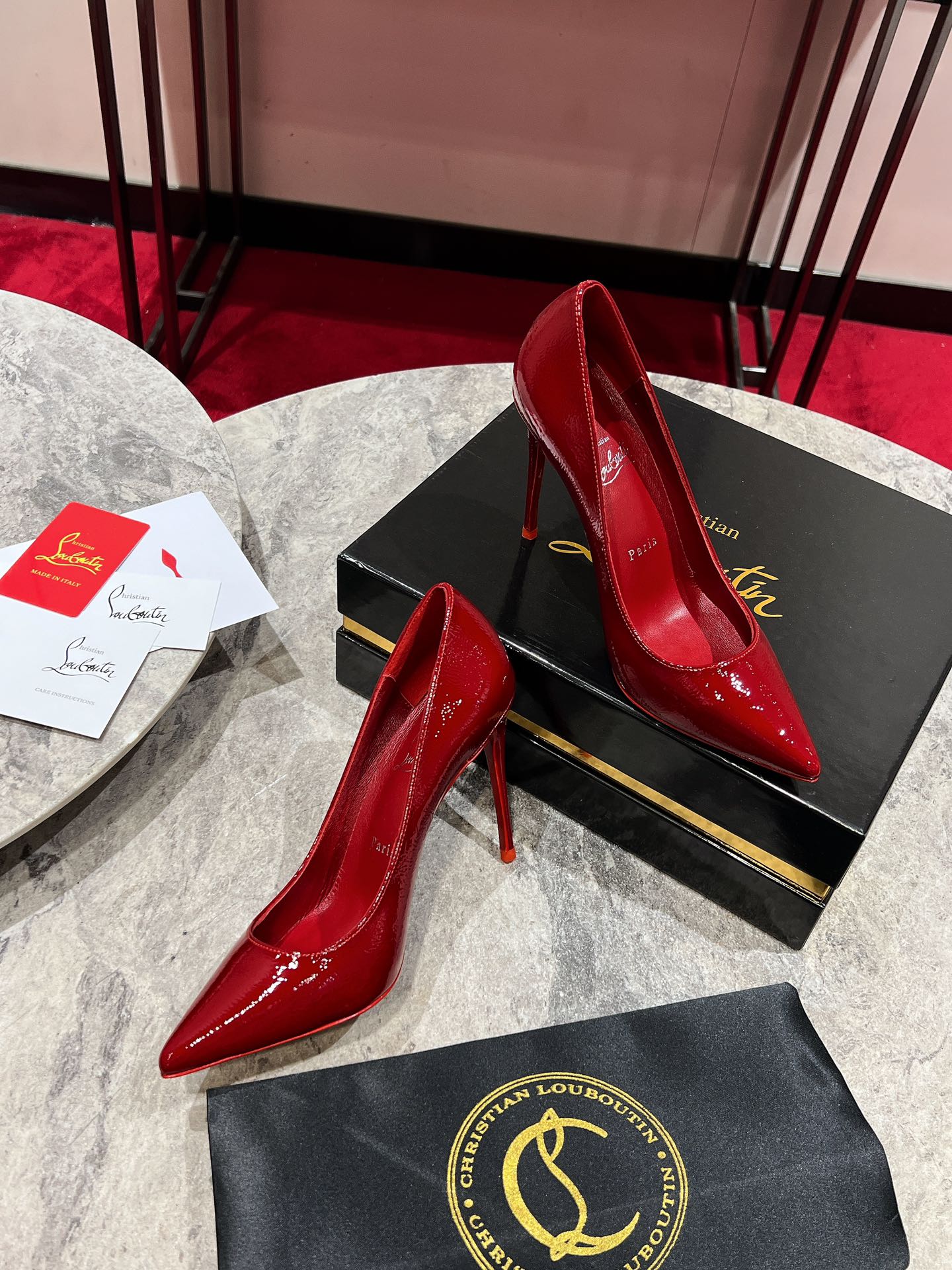 Louboutin So Kate 100 mm Pumps - Vog patent leather - Loubi - Women Red