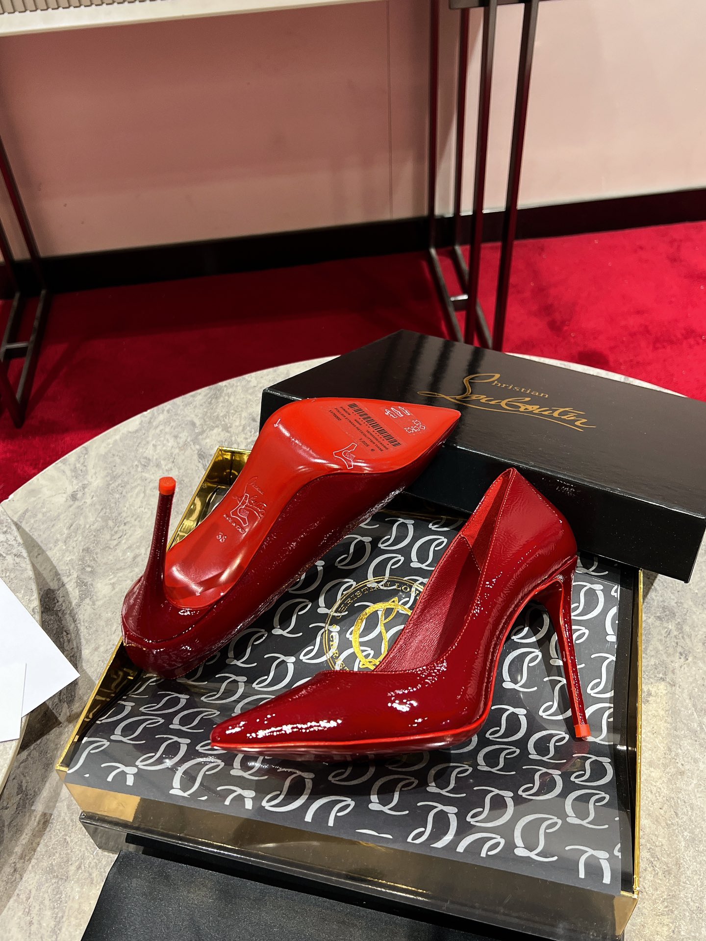 Louboutin So Kate 100 mm Pumps - Vog patent leather - Loubi - Women Red