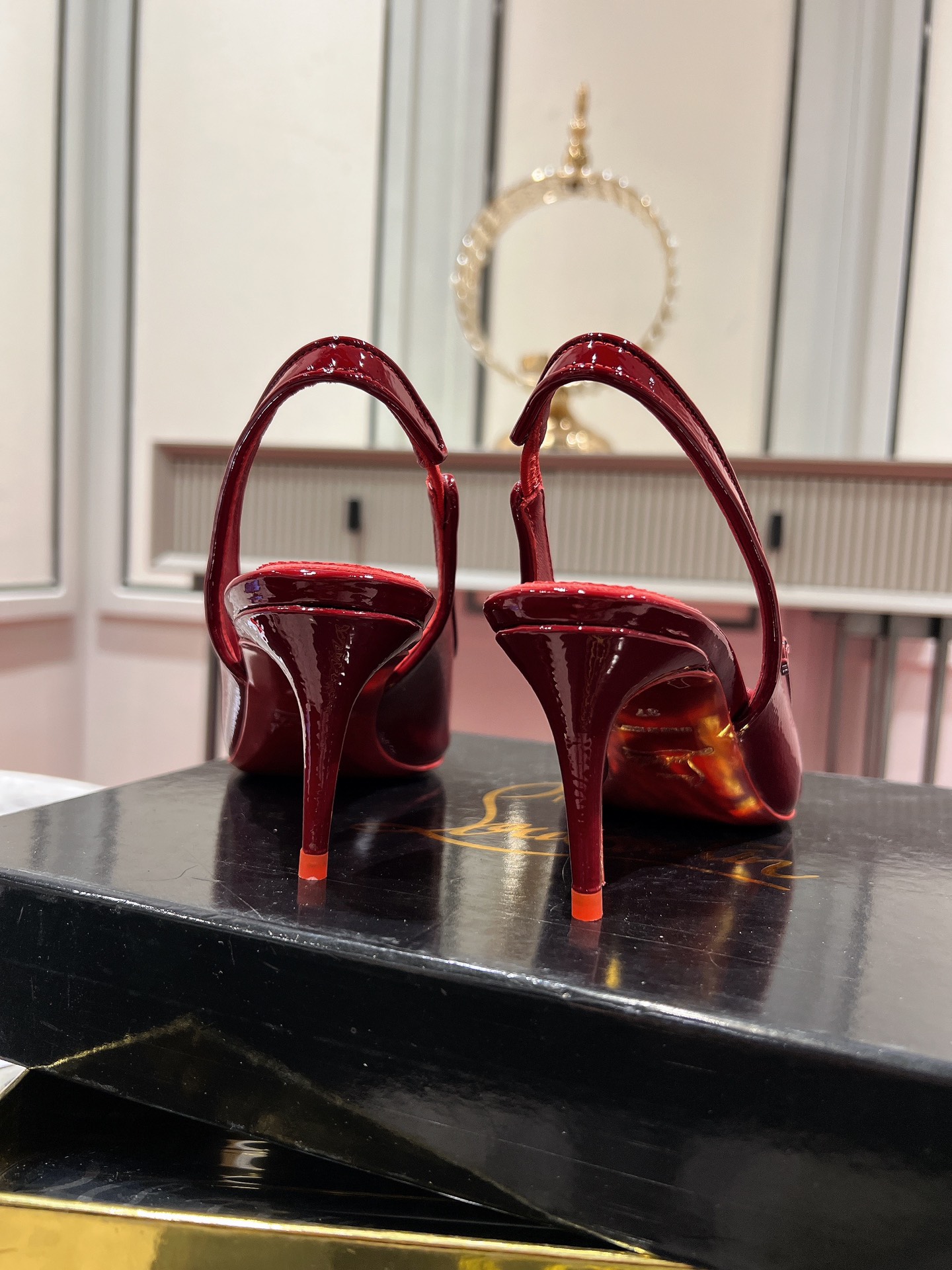 Louboutin Sporty Kate Sling 55 mm Sling back pumps - Nappa leather - Blush - Women