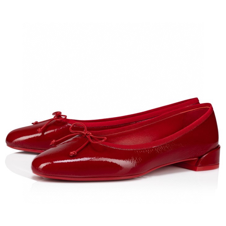 Louboutin Sweetie Jane Ballerinas - Vog patent leather - Black - Women