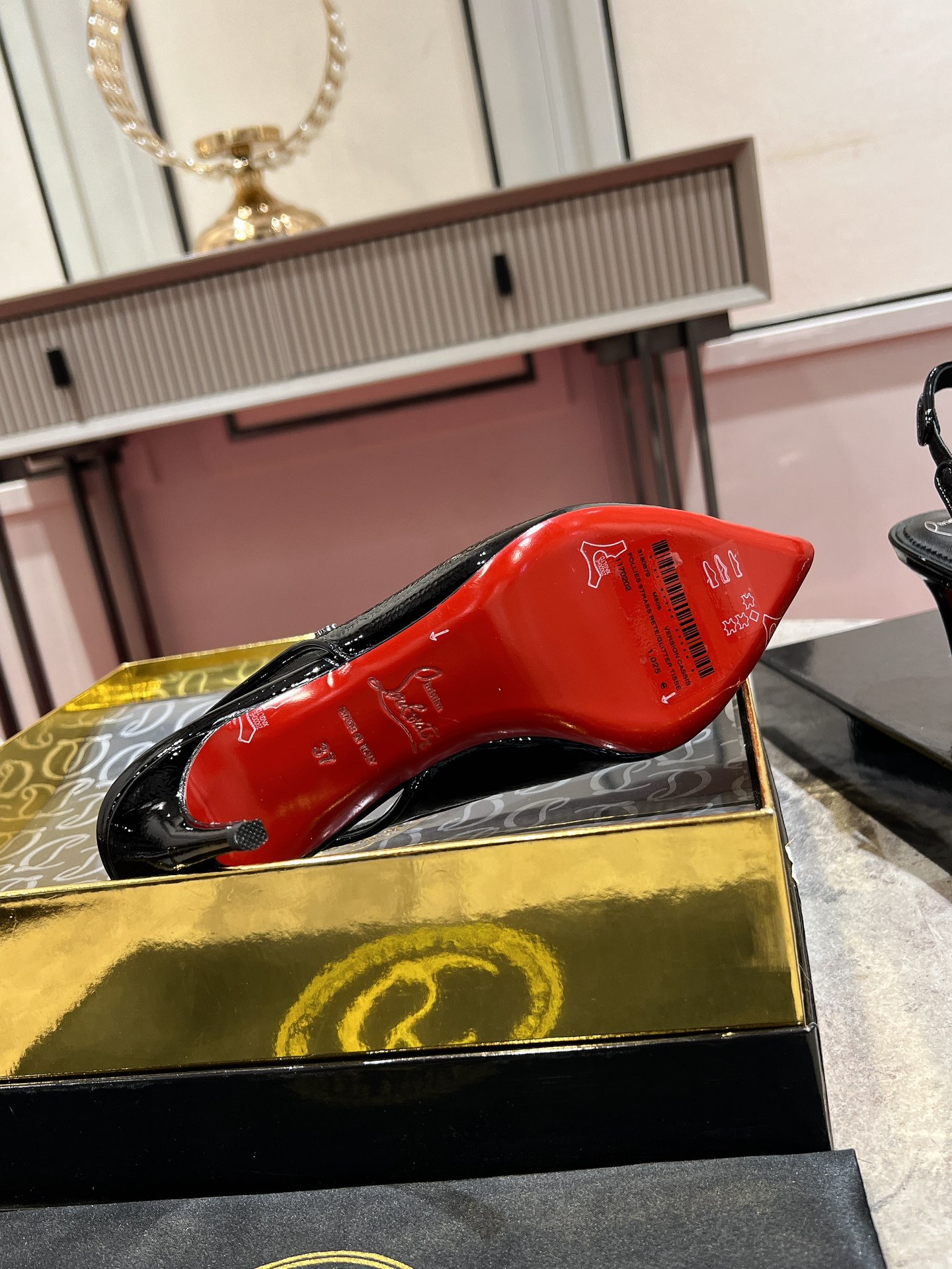 Louboutin Sporty Kate Sling 55 mm Sling back pumps - Nappa leather - Blush - Women
