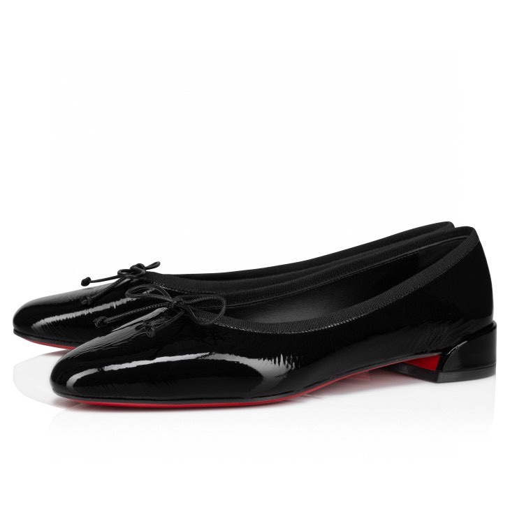 Louboutin Sweetie Jane Ballerinas - Vog patent leather - Black - Women