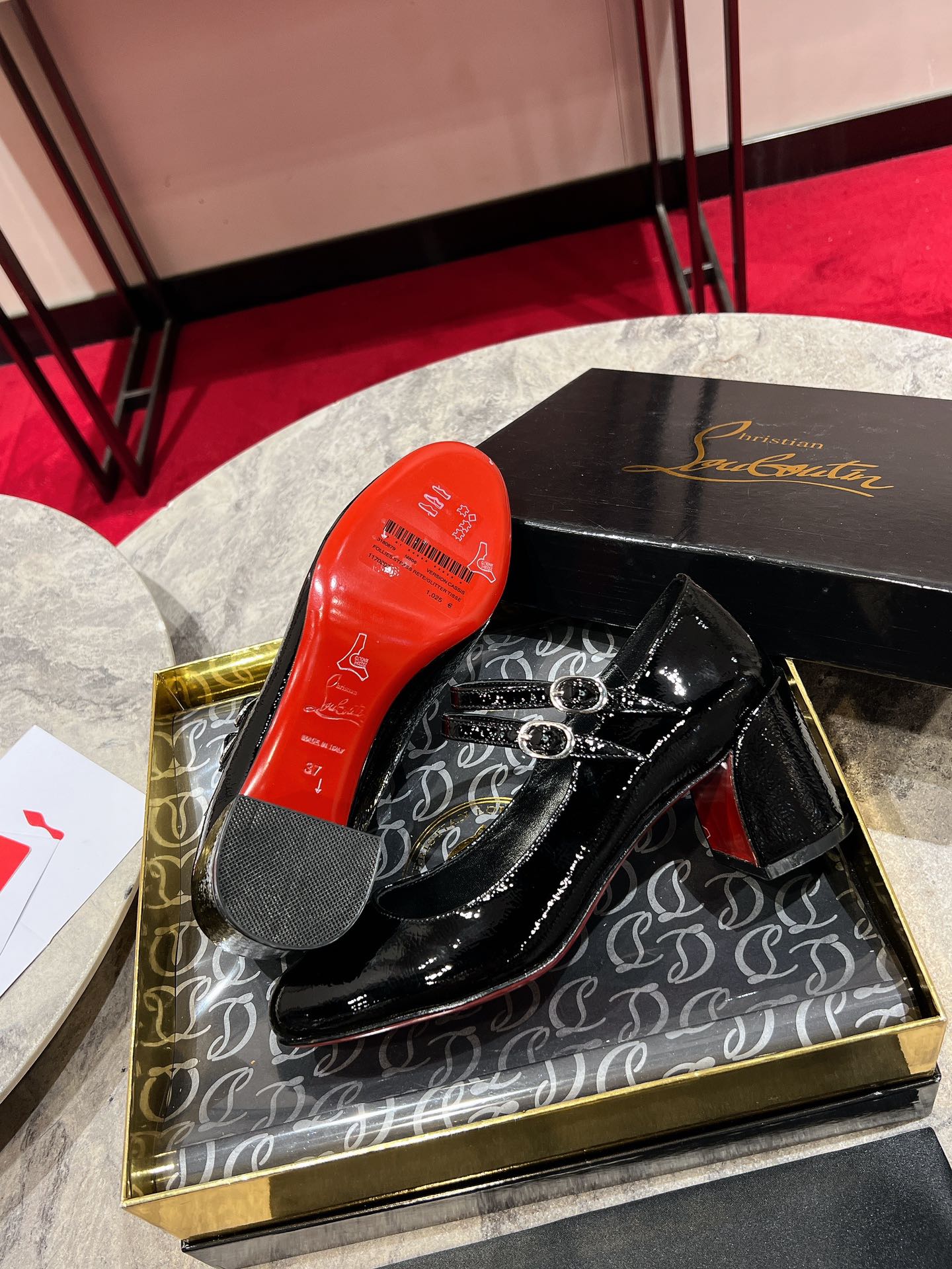 Louboutin Miss Jane 55 mm Mary Janes - Patent calf - Black - Women