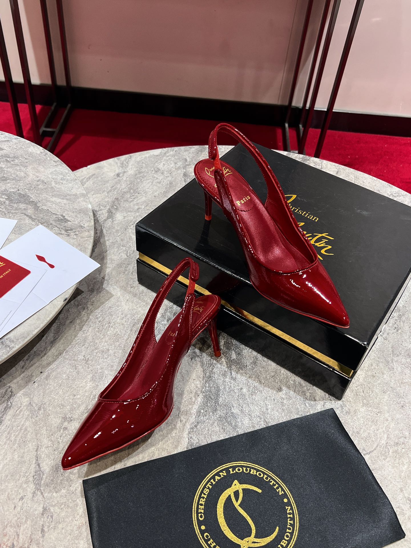 Louboutin Sporty Kate Sling 55 mm Sling back pumps - Nappa leather - Blush - Women