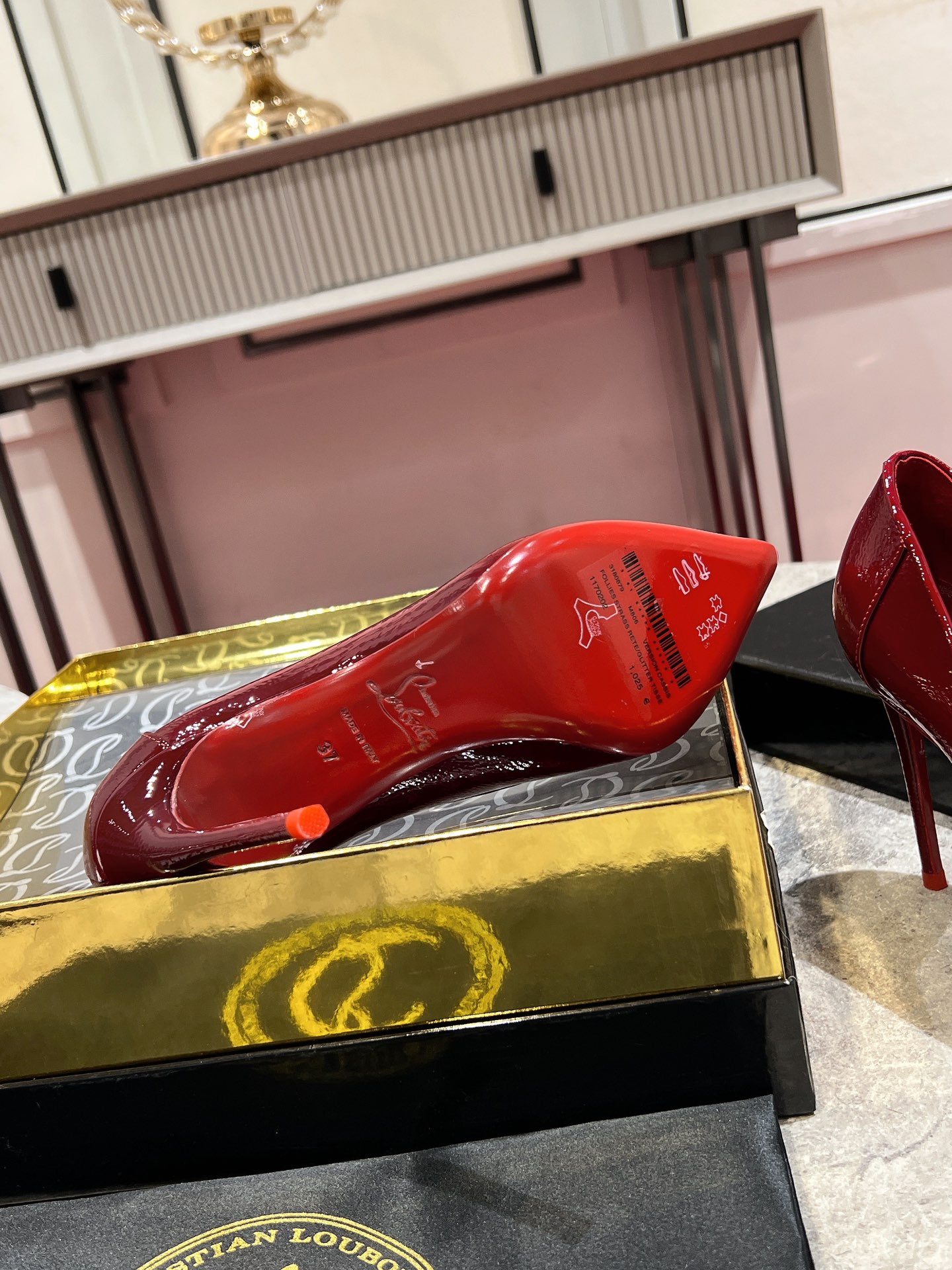 Louboutin Sporty Kate 100 mm Pumps - Vog patent leather - Loubi - Women