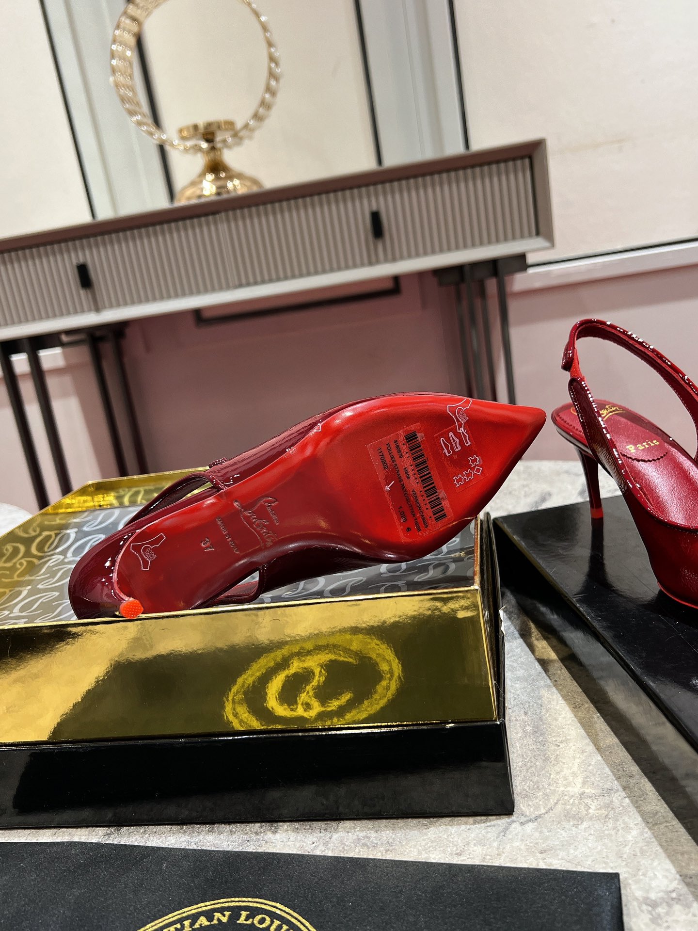 Louboutin Sporty Kate Sling 55 mm Sling back pumps - Nappa leather - Blush - Women