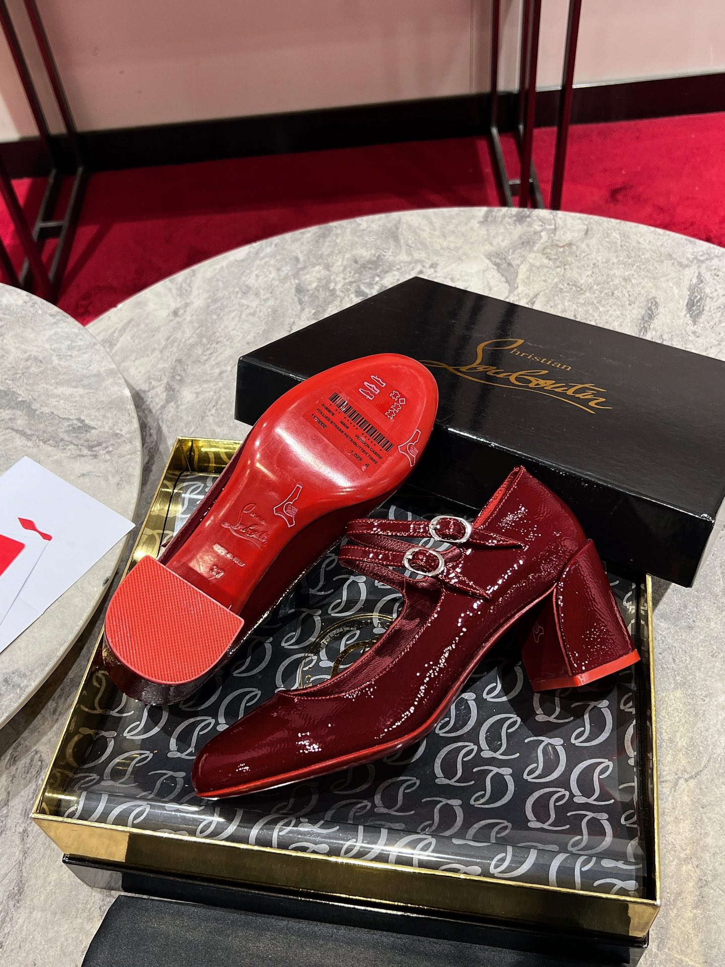 Louboutin Miss Jane 55 mm Mary Janes - Patent calf - Black - Women