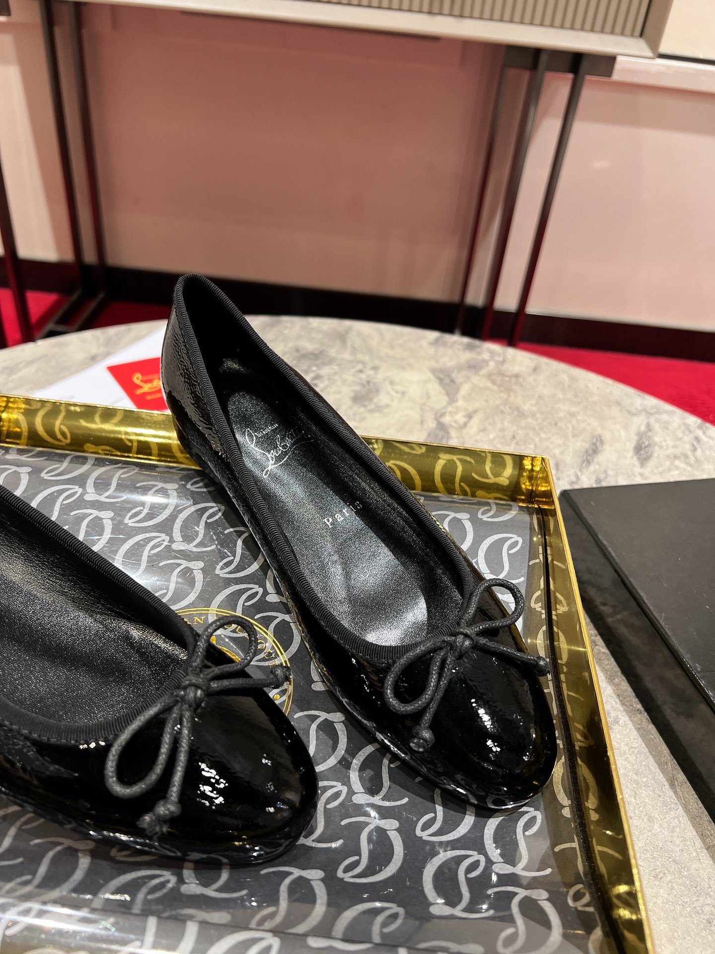 Louboutin Sweetie Jane Ballerinas - Vog patent leather - Black - Women