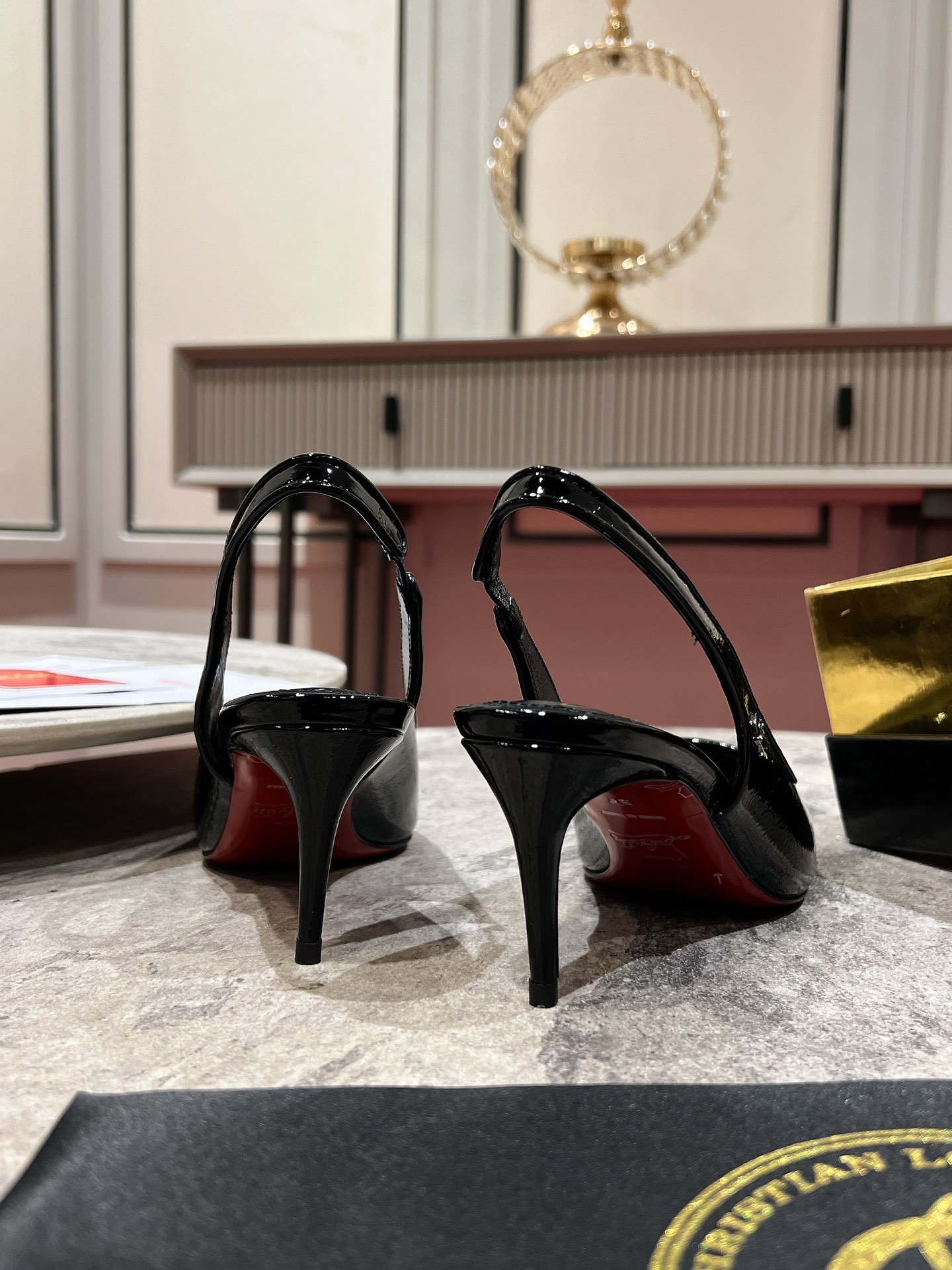 Louboutin Sporty Kate Sling 55 mm Sling back pumps - Nappa leather - Blush - Women