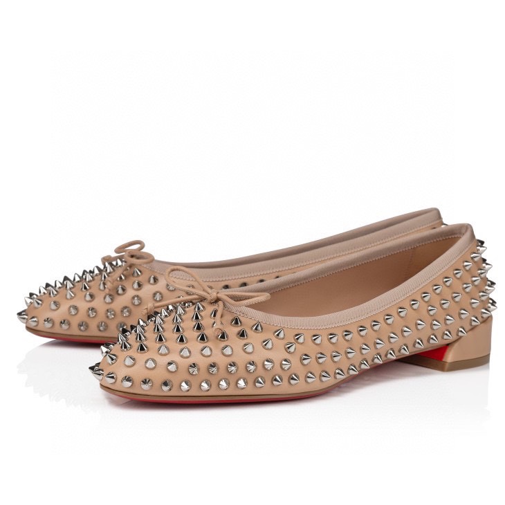 Louboutin Sweetie Jane Spikes Ballerinas - Nappa leather and spikes - Black - Women
