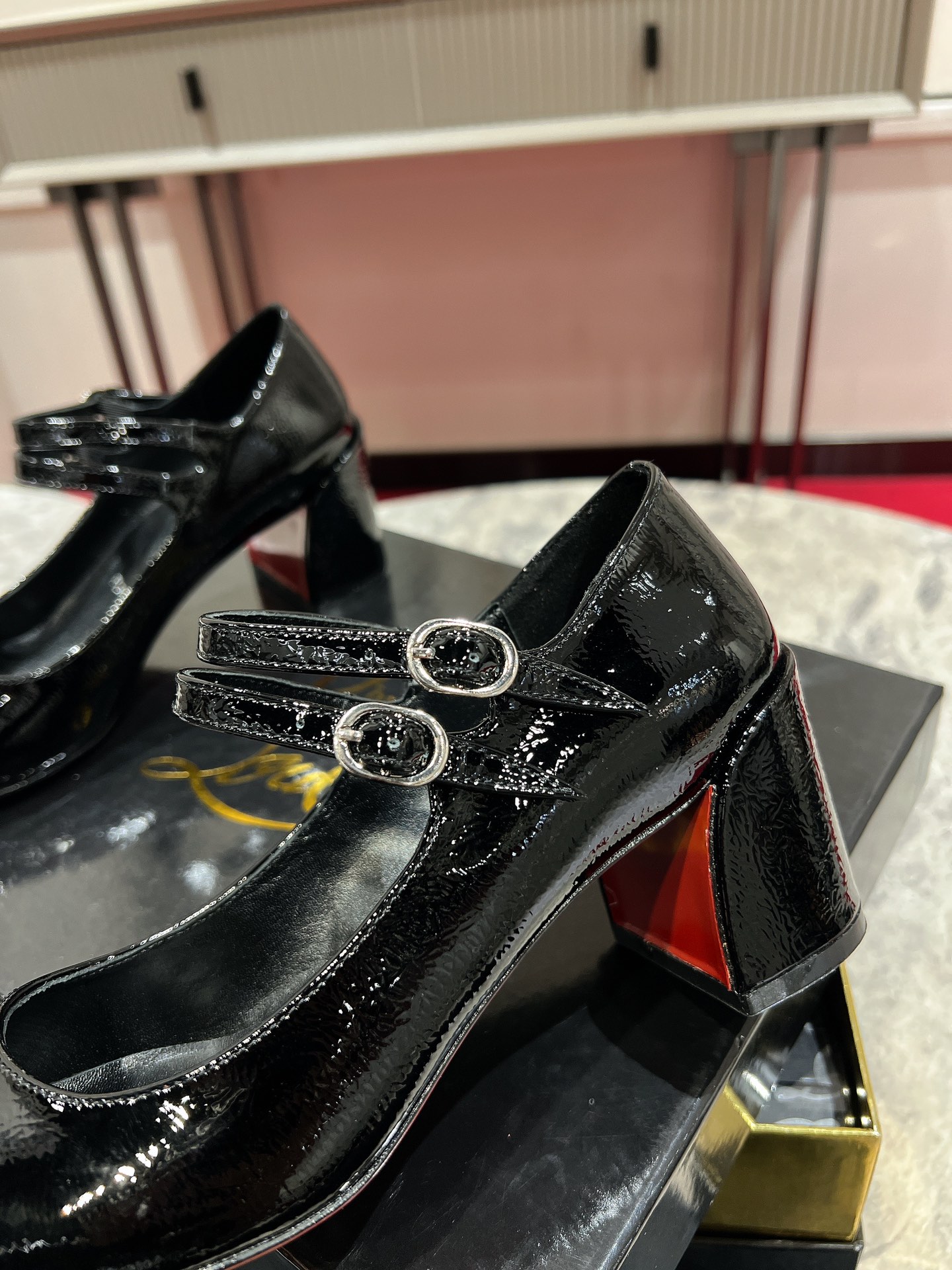 Louboutin Miss Jane 55 mm Mary Janes - Patent calf - Black - Women