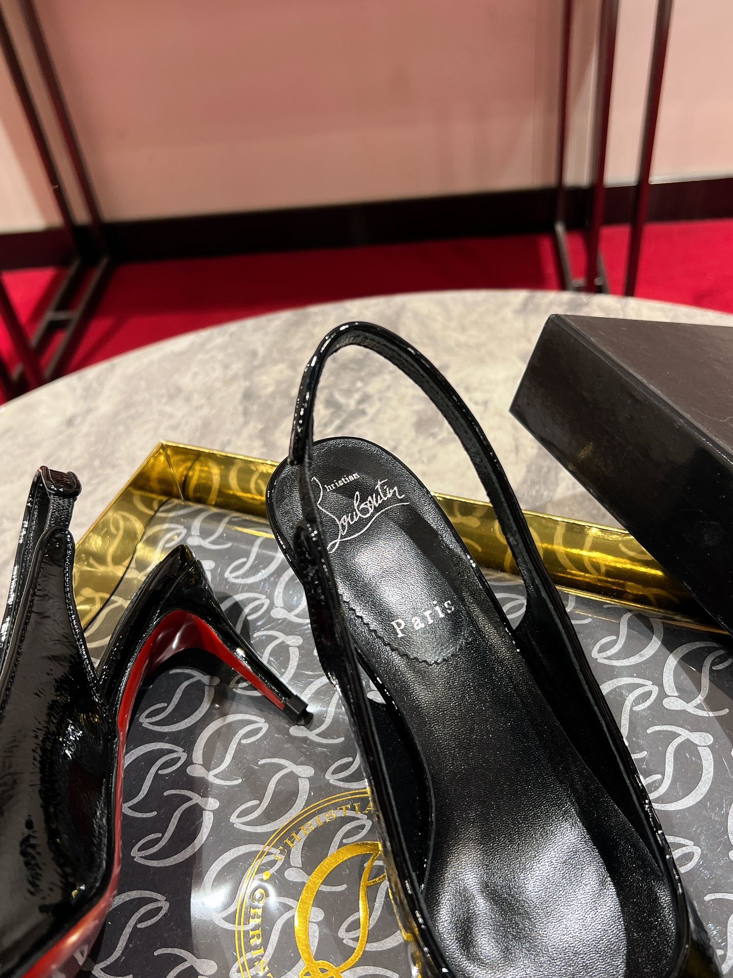 Louboutin Sporty Kate Sling 55 mm Sling back pumps - Nappa leather - Blush - Women
