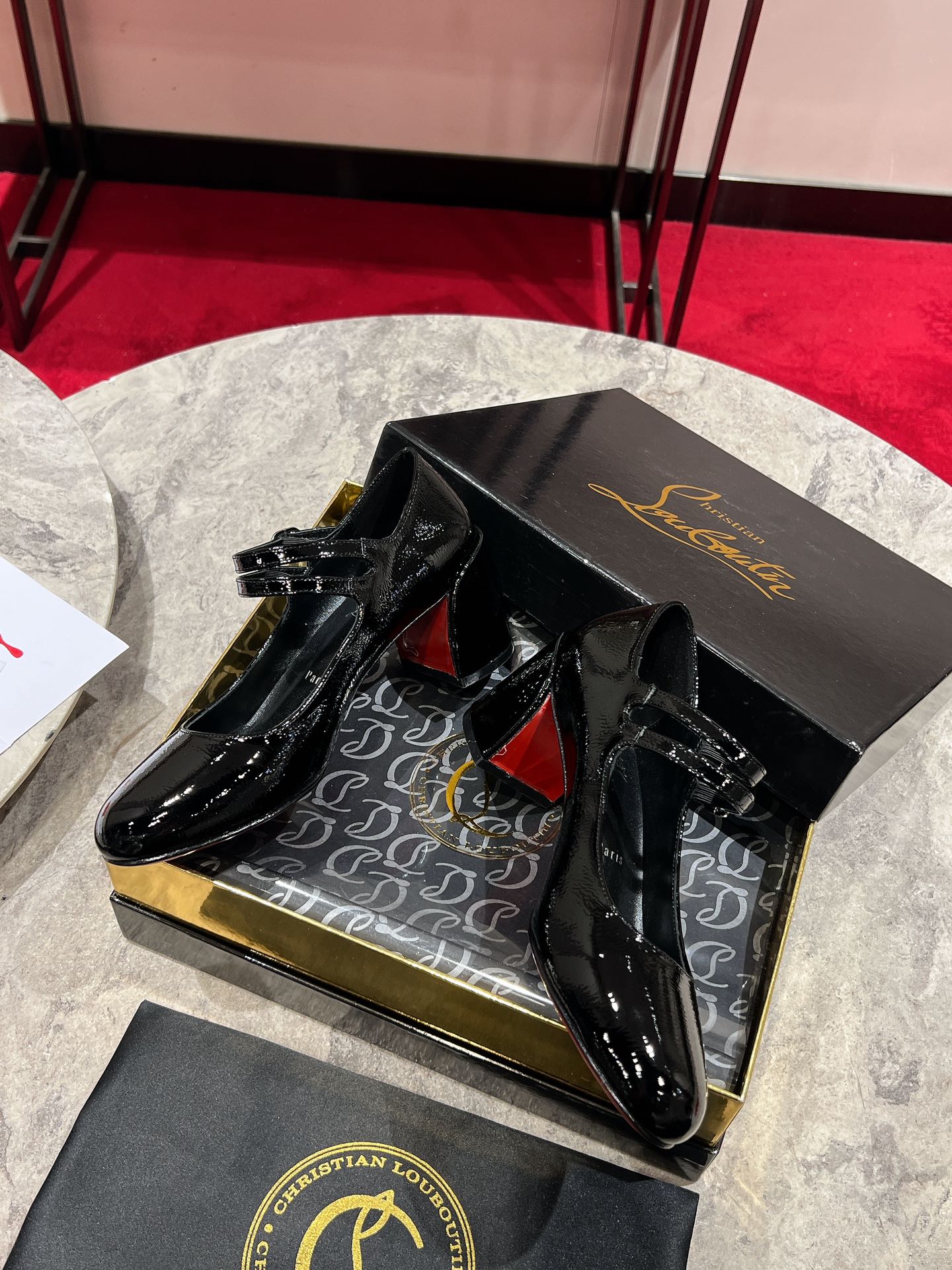 Louboutin Miss Jane 55 mm Mary Janes - Patent calf - Black - Women