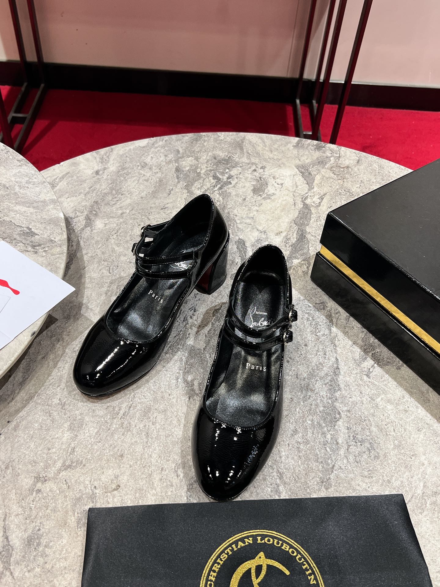 Louboutin Miss Jane 55 mm Mary Janes - Patent calf - Black - Women