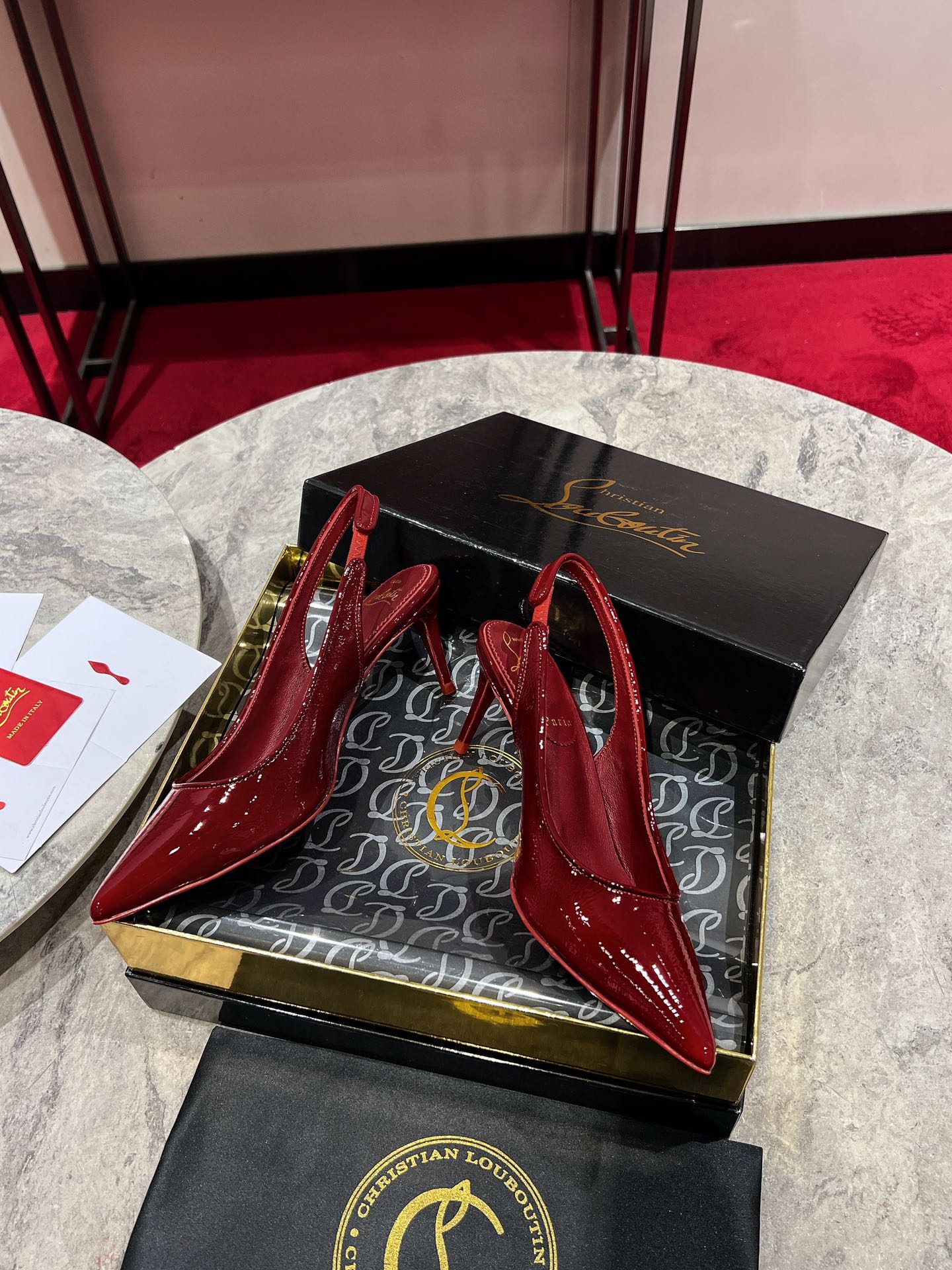 Louboutin Sporty Kate Sling 55 mm Sling back pumps - Nappa leather - Blush - Women