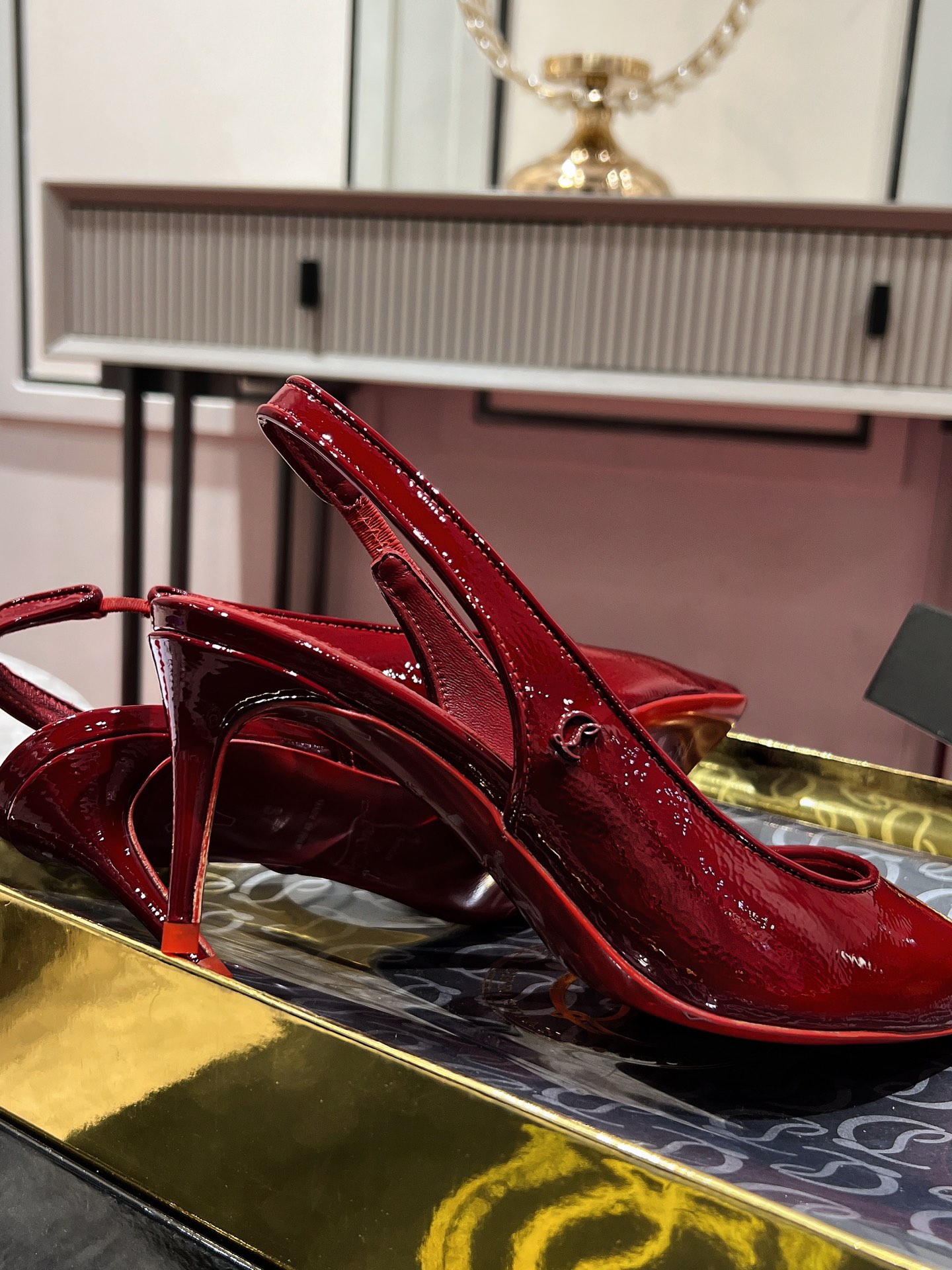 Louboutin Sporty Kate Sling 55 mm Sling back pumps - Nappa leather - Blush - Women
