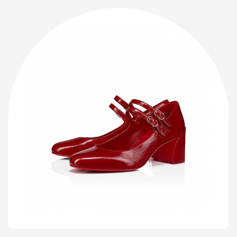Louboutin Miss Jane 55 mm Mary Janes - Patent calf - Black - Women