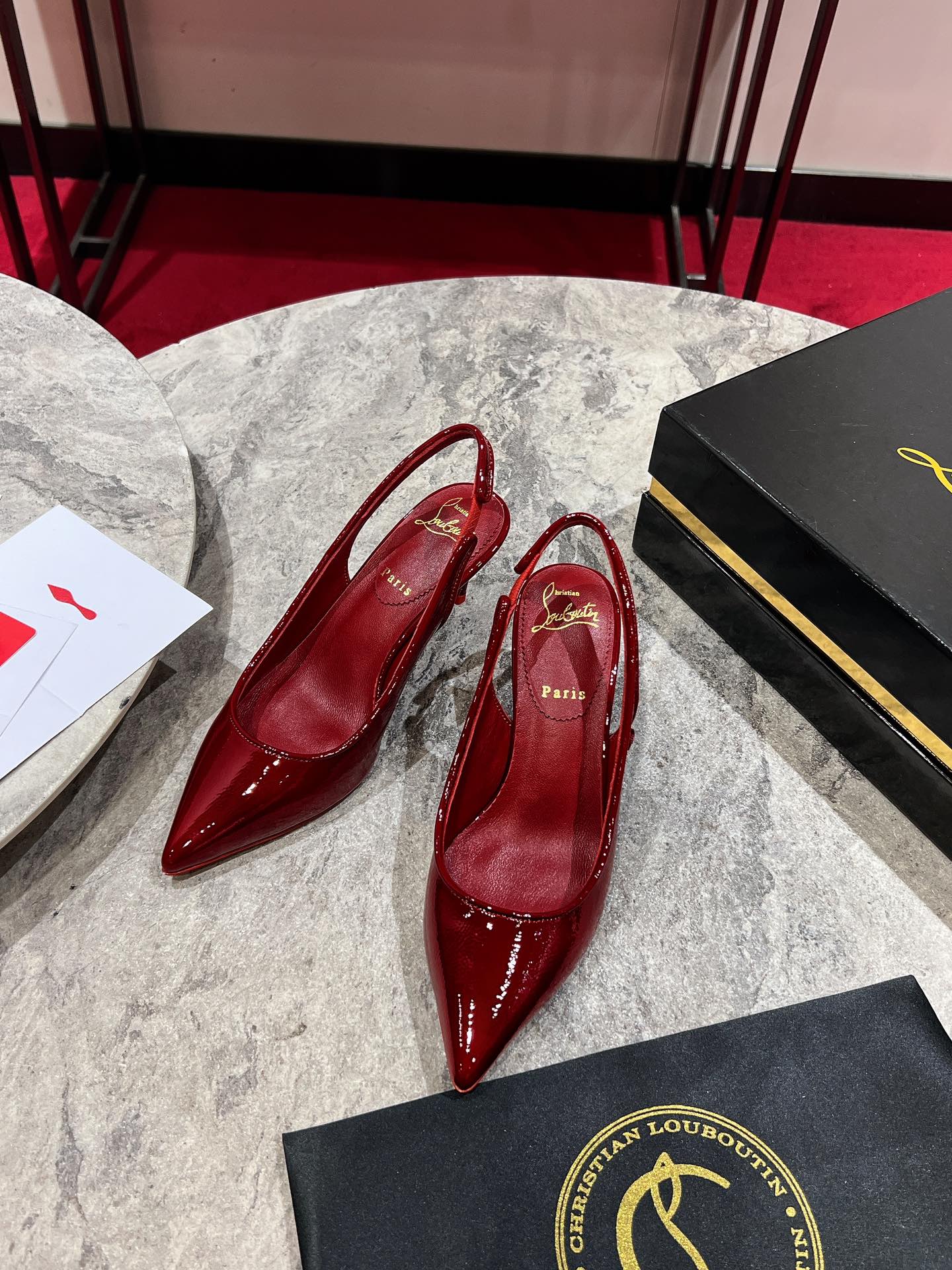 Louboutin Sporty Kate Sling 55 mm Sling back pumps - Nappa leather - Blush - Women