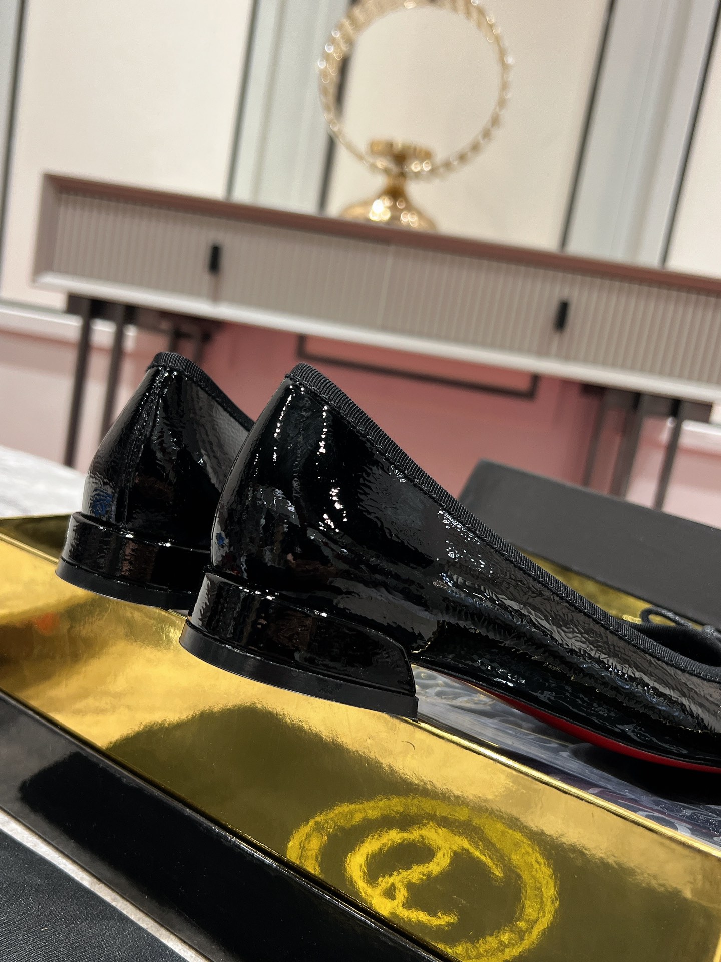 Louboutin Sweetie Jane Ballerinas - Vog patent leather - Black - Women