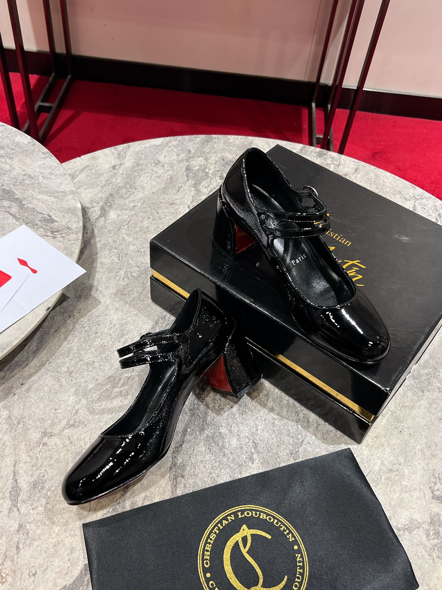 Louboutin Miss Jane 55 mm Mary Janes - Patent calf - Black - Women