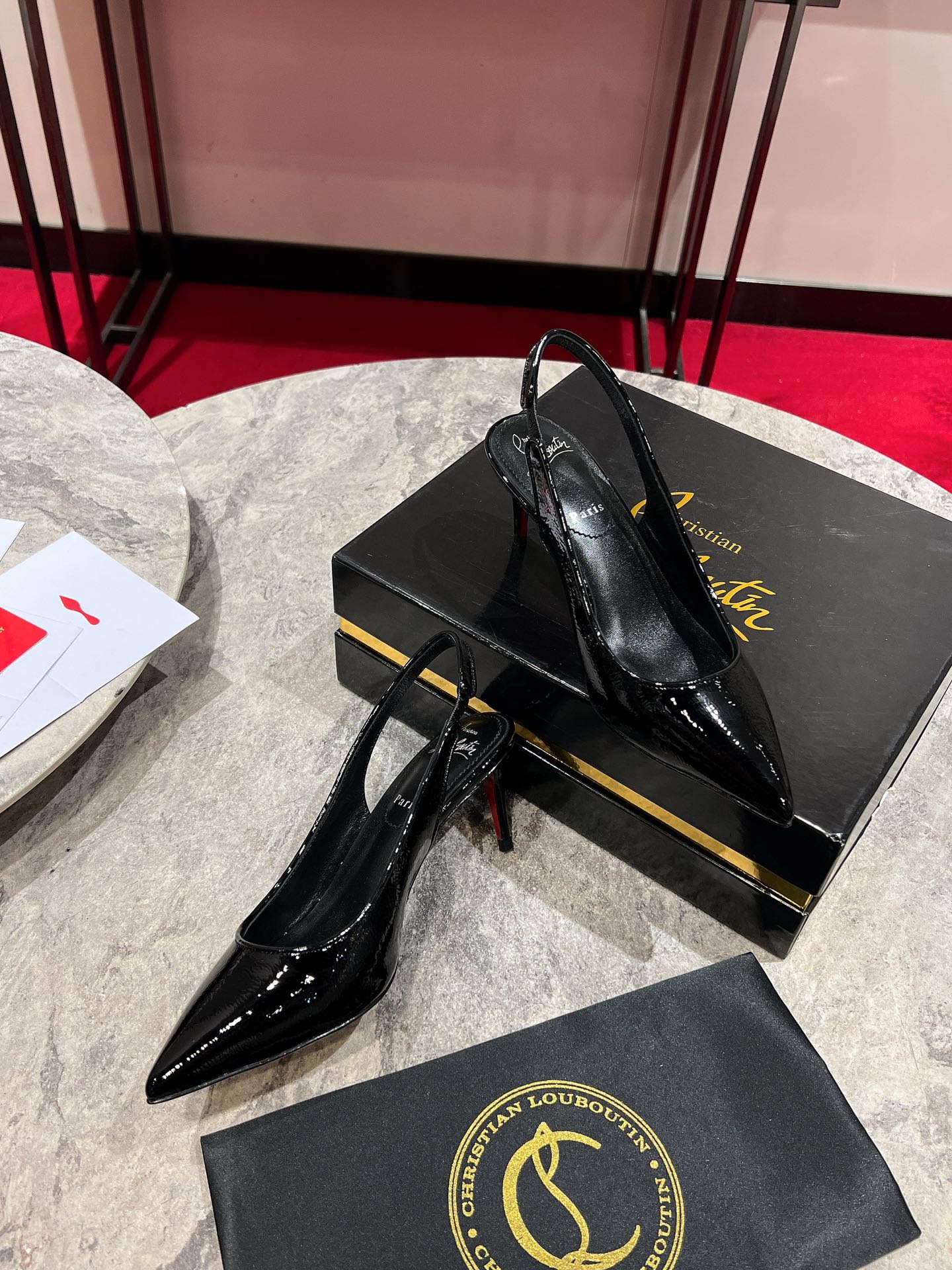 Louboutin Sporty Kate Sling 55 mm Sling back pumps - Nappa leather - Blush - Women
