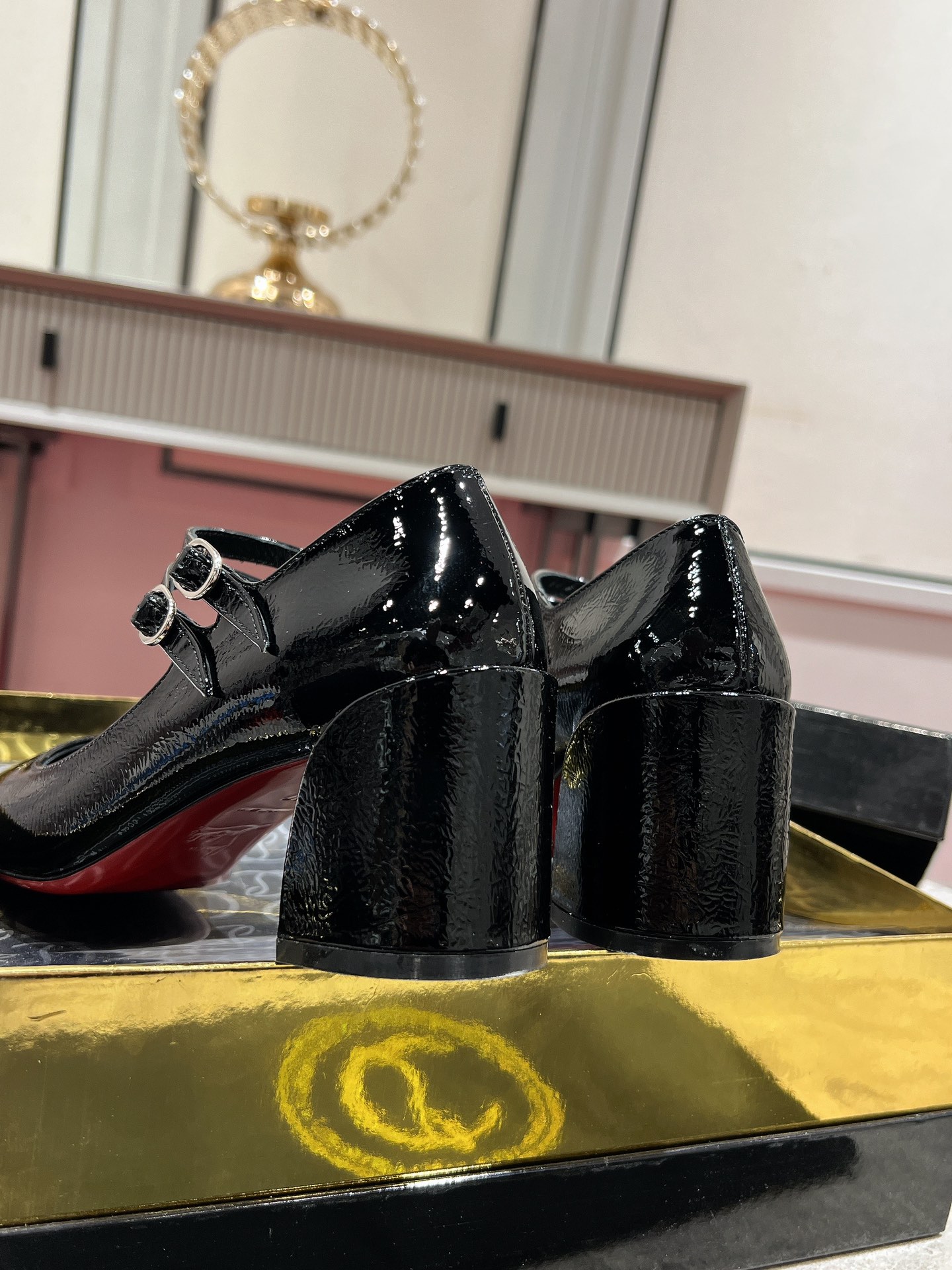Louboutin Miss Jane 55 mm Mary Janes - Patent calf - Black - Women