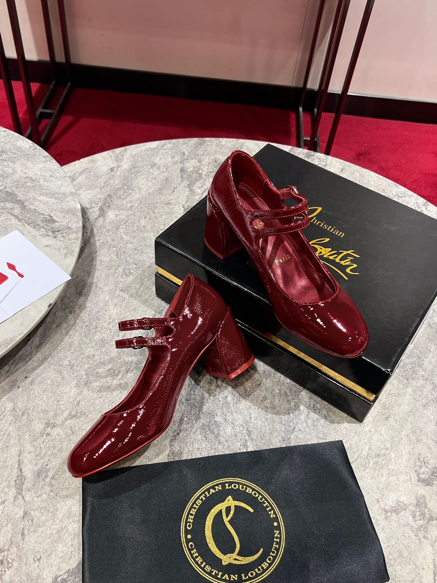 Louboutin Miss Jane 55 mm Mary Janes - Patent calf - Black - Women