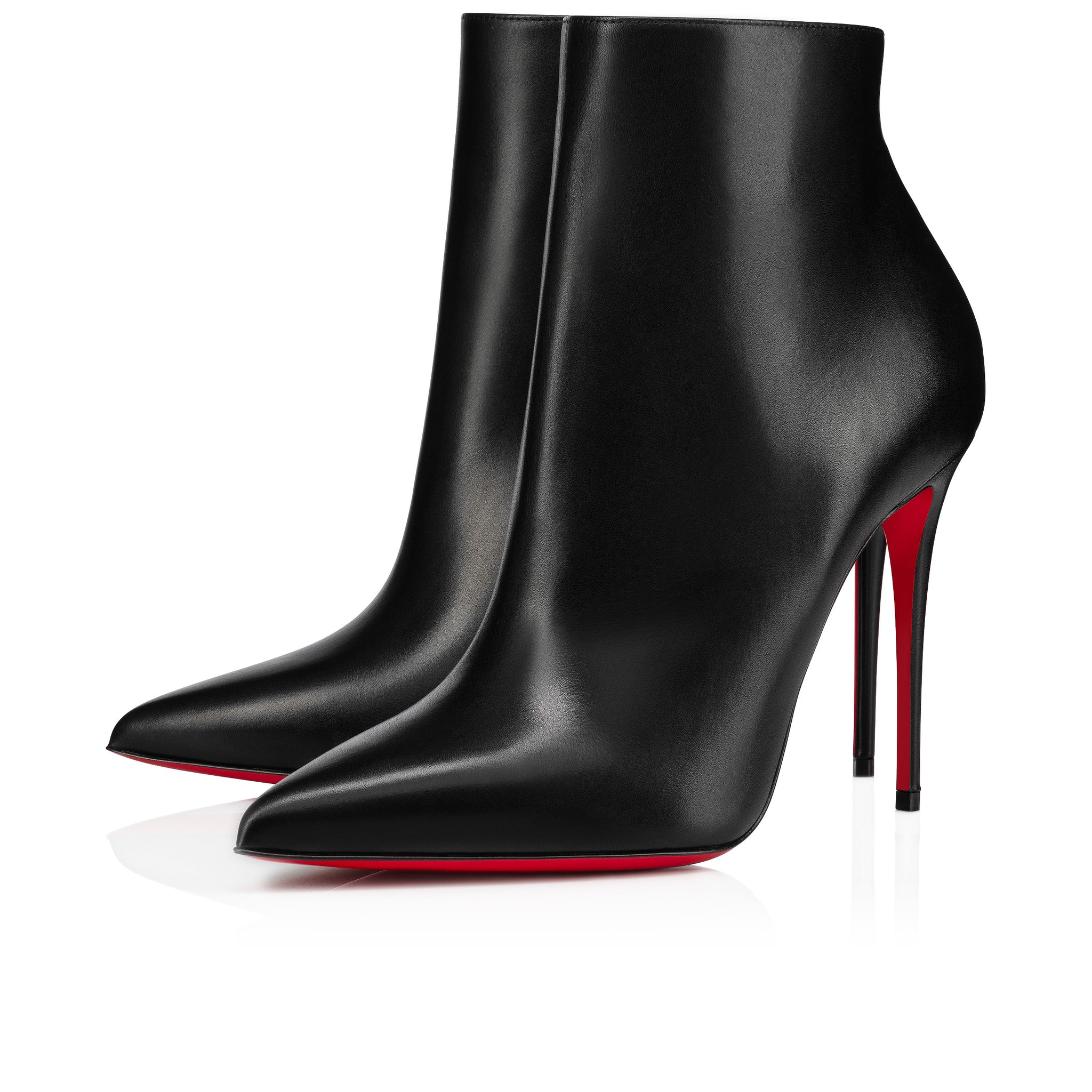Louboutin So Kate 100 black leather ankle boots