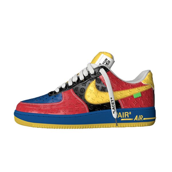 LOUIS VUITTON X NIKE AIR FORCE 1 LOW-TOP SNEAKERS IN MULTICOLOR   LVS118