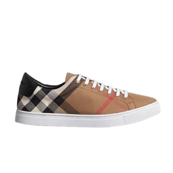 BURBERRY HOUSE CHECK   LEATHER LOW-TOP SNEAKER   BBR013