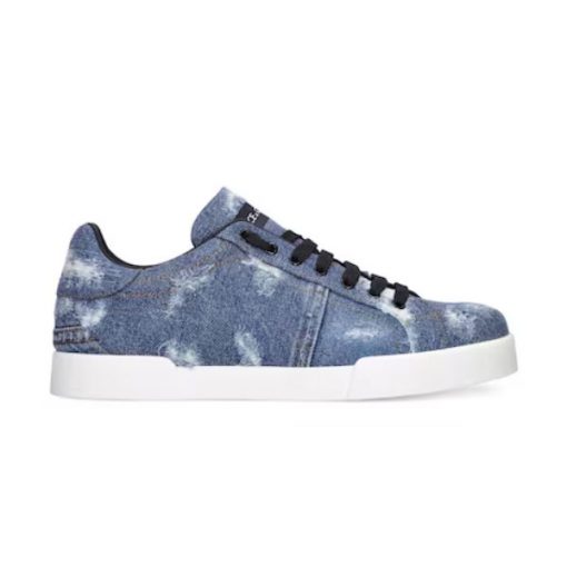 DOLCE   GABBANA DENIM PATCHWORK SNEAKERS �C DG024