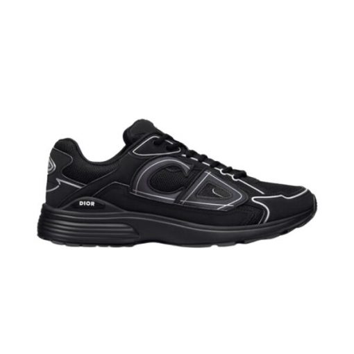 DIOR B30 SNEAKER BLACK MESH AND TECHNICAL FABRIC   DO074