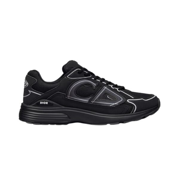 DIOR B30 SNEAKER BLACK MESH AND TECHNICAL FABRIC   DO074