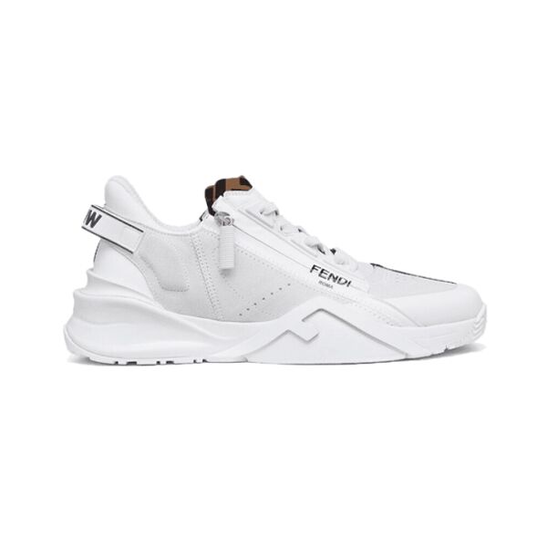 FENDI FLOW BICOLOR SUEDE LOW-TOP SNEAKERS   FDS006