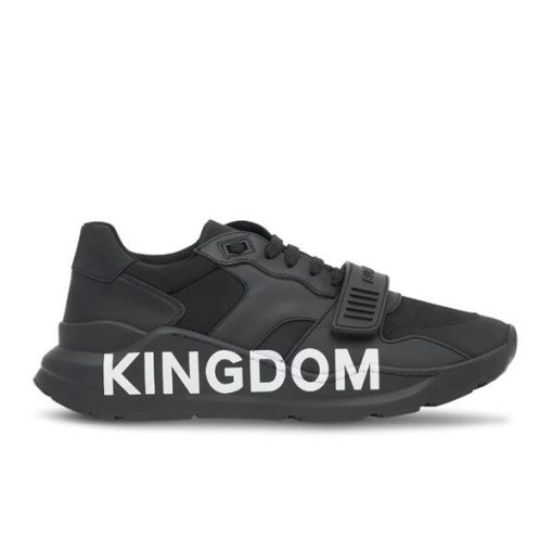 BURBERRY BLACK KINGDOM PRINT SNEAKERS   BBR030