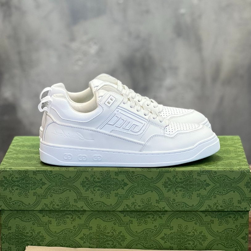 Gucci White Leather Mid Sneaker   GCC176