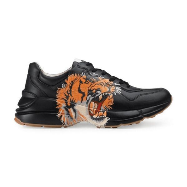 GUCCI RHYTON LEATHER SNEAKER WITH TIGER   GCC017