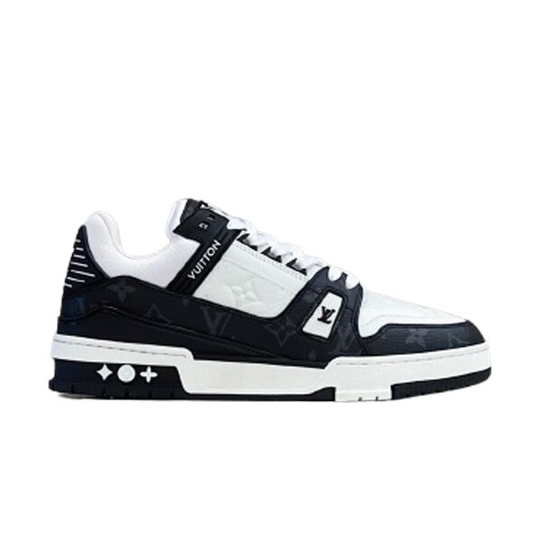 LOUIS VUITTON TRAINER WHITE BLACK WHITE   LVS018