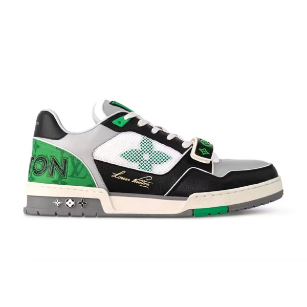LOUIS VUITTON LV TRAINER SNEAKER GREEN   LVS181