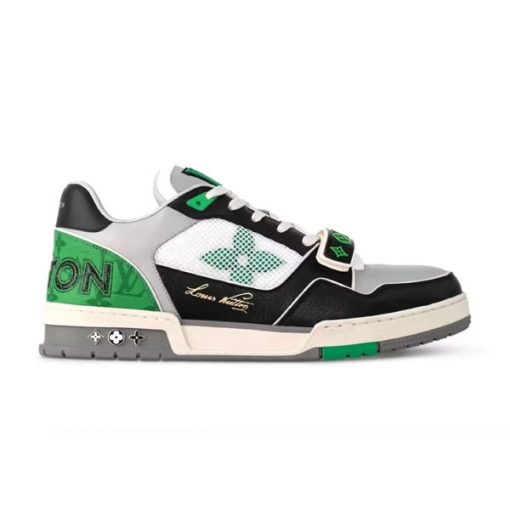 LOUIS VUITTON LV TRAINER SNEAKER GREEN   LVS181