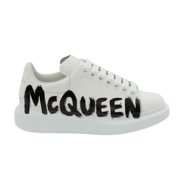 ALEXANDER MCQUEEN GRAFFITI OVERSIZED SNEAKER IN WHITE   ALD020