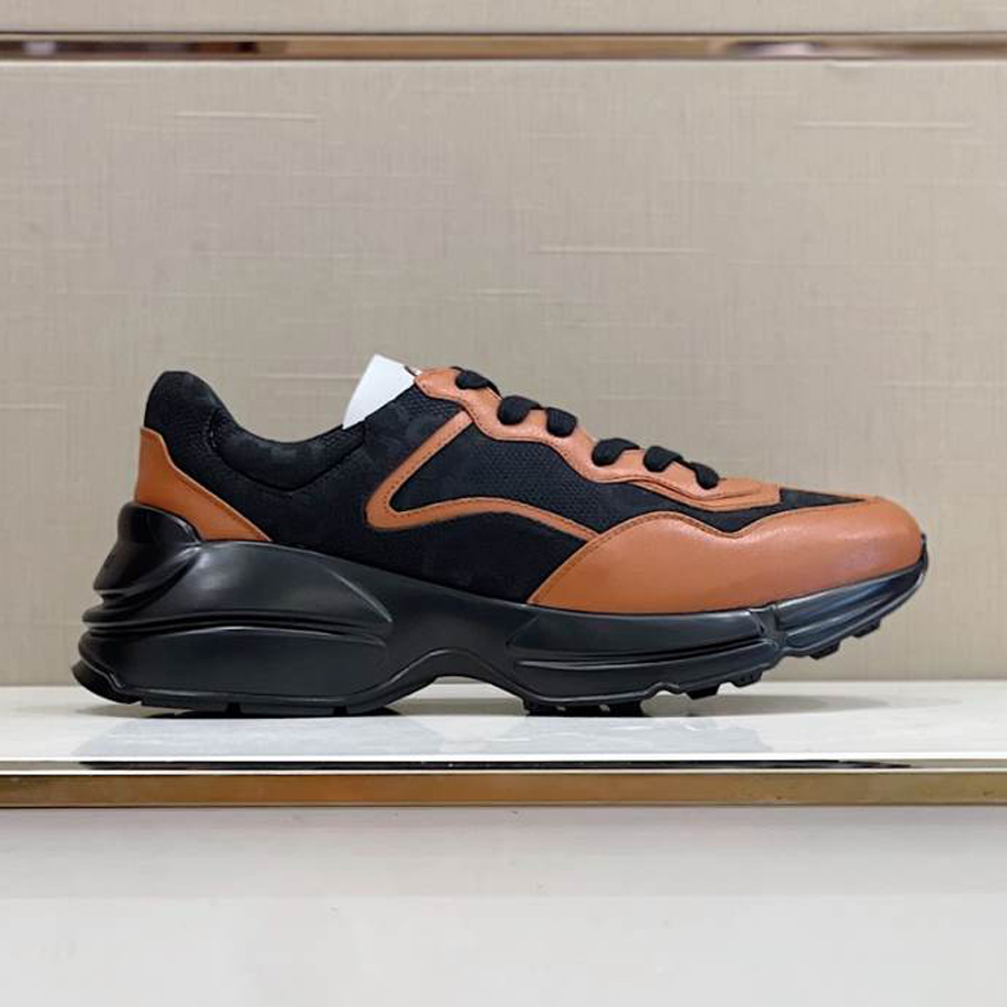 Gucci Rhyton Black Brown Sneakers   GCC193