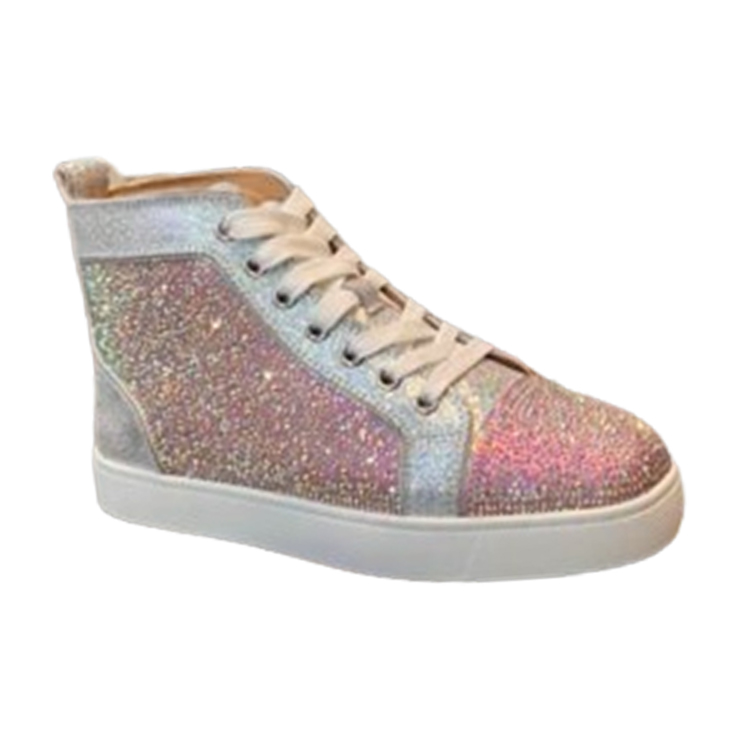 Christian Louboutin Low Top Pink Silver Sneaker   CLS051