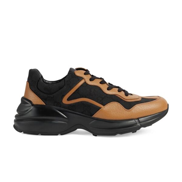 GUCCI RHYTON SNEAKER IN BROWN BLACK   GCC098
