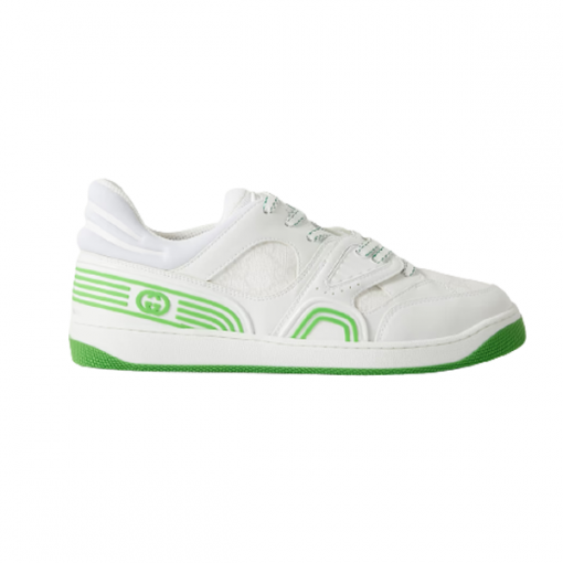 GUCCI BASKET SNEAKERS IN WHITE AND GREEN   GCC032