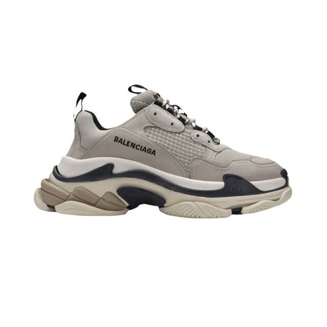 BALENCIAGA TRIPLE S SNEAKERS IN GREY AND BLACK   BLA020