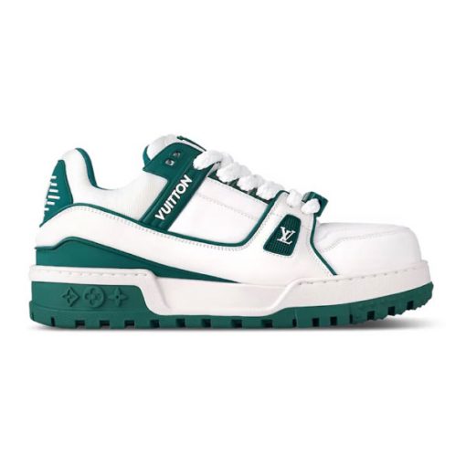 LOUIS VUITTON LV TRAINER MAXI SNEAKER WHITE GREEN   LVS191
