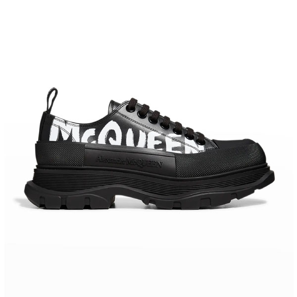 ALEXANDER MCQUEEN GRAFFITI TREAD SLICK LOW-TOP SNEAKERS   ALD028